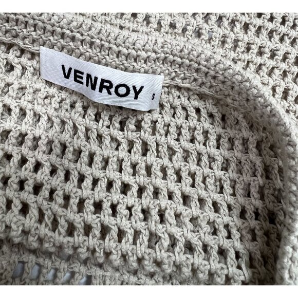 Venroy Strapless Crochet Cotton Mini Dress in Natural - Picture 5 of 5